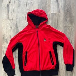 OVO red zip up hoodie size Small. Terry cloth.